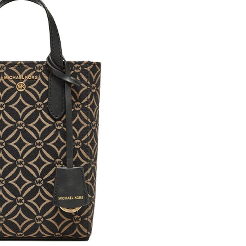Новая тканевая сумка MICHAEL KORS Sinclair маленькая женская черная/темно-верблюжья 32F2G5SC0J-293