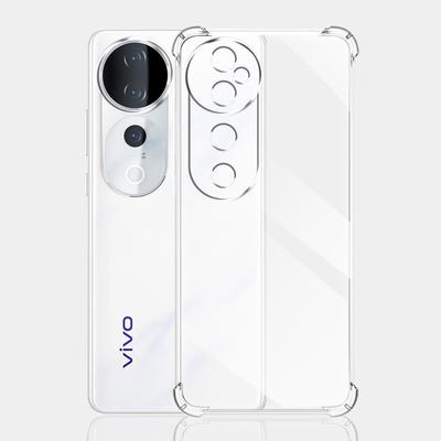 Противоударный прозрачный чехол Airbag для Vivo V40 Pro 5G Мягкий силиконовый чехол для телефона Vivo V40 SE Защитный чехол для VIVO V40 5G Funda