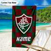 1PC Custom Name Beach Towel Love Fluminense Beach Towel, Suitable for Camping, Travel, Beach Accessories, Super Absorbent, Family Gift