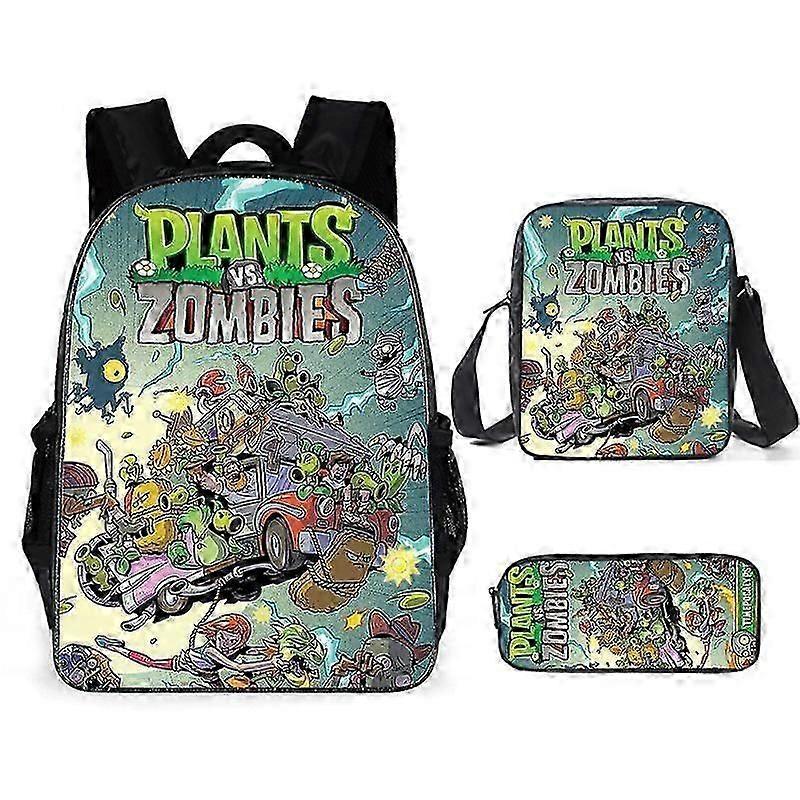 High-Quality Cartoon Themed School Bag Featuring Plants vs. Zombies Characters