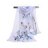Chiffon Women's Long Silk Beach Towel Butterfly Print Scarf Sun  Shawl Ribbon