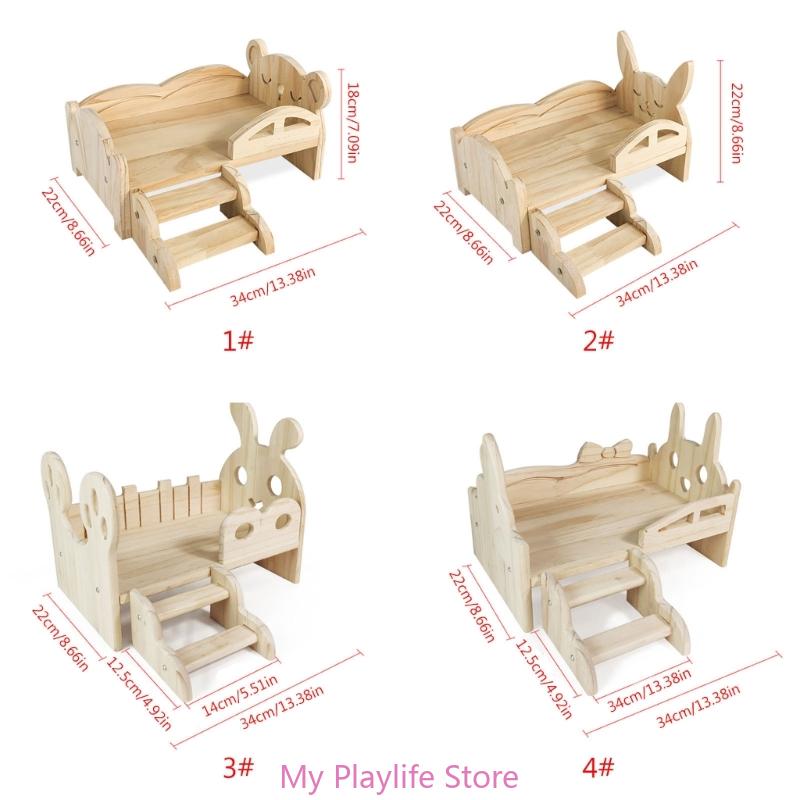 Кровать для хомяка в клетке для мелких домашних животных с лестничной платформой, угловая клетка с платформой для игрушек, декор для домика для мелких животных