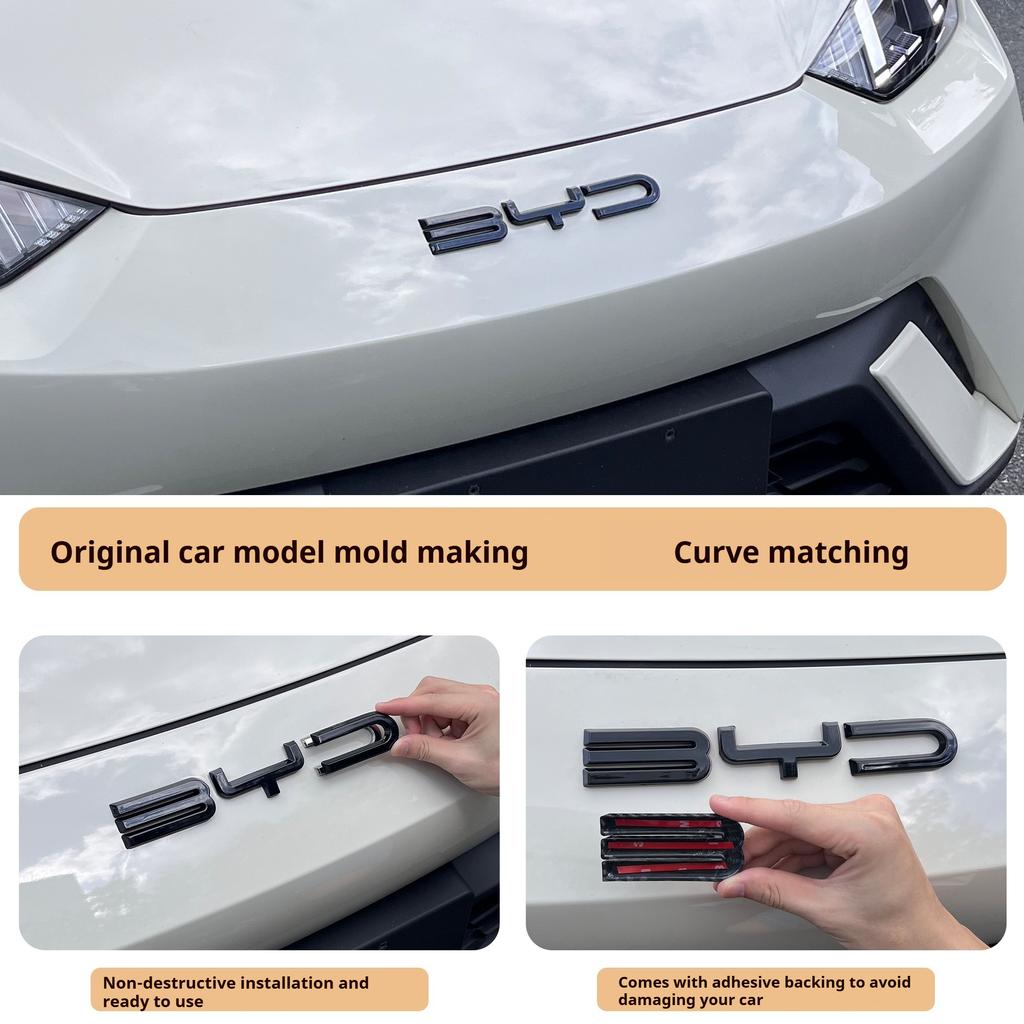 Для BYD Seagull Черный Автомобиль Передняя Эмблема Модификация Черный Воин Значок Автомобиля Покрывающие Стиль Логотип