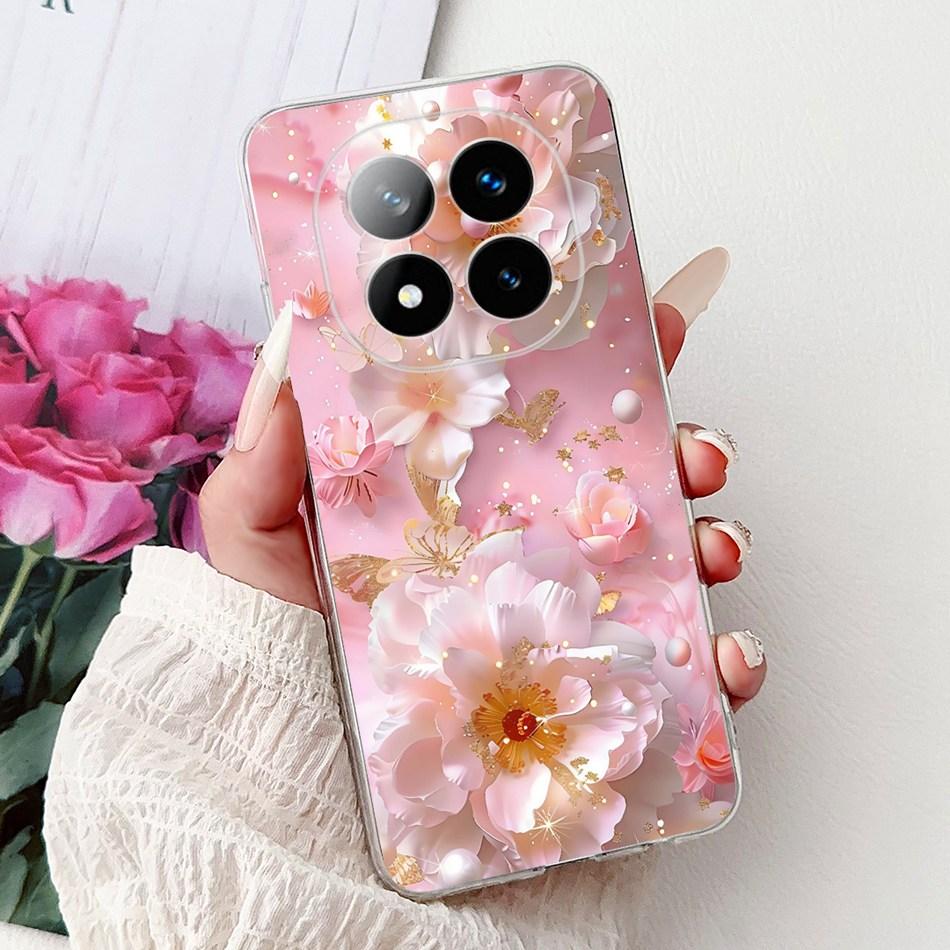 For Xiaomi Redmi Note 14 Pro+ Elegant Floral Butterfly Phone Case For Redmi Note14 Pro Plus 5G Soft Silicone TPU Cases
