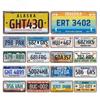 Vintage USA Car License Plate Metal Tin Sign Alaska Miami Kansas Metal Plaque Retro For Bar Cafe Garage Club Home Wall Decor