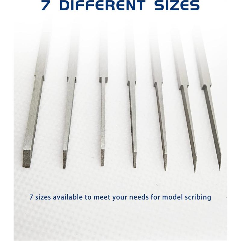 7-in-1 Panel Line Scriber Scribing Tools Carved Chisel For Gundam Gunpla Model Kits Carving Cutting Tool 0.1mm-2.0mm Blades