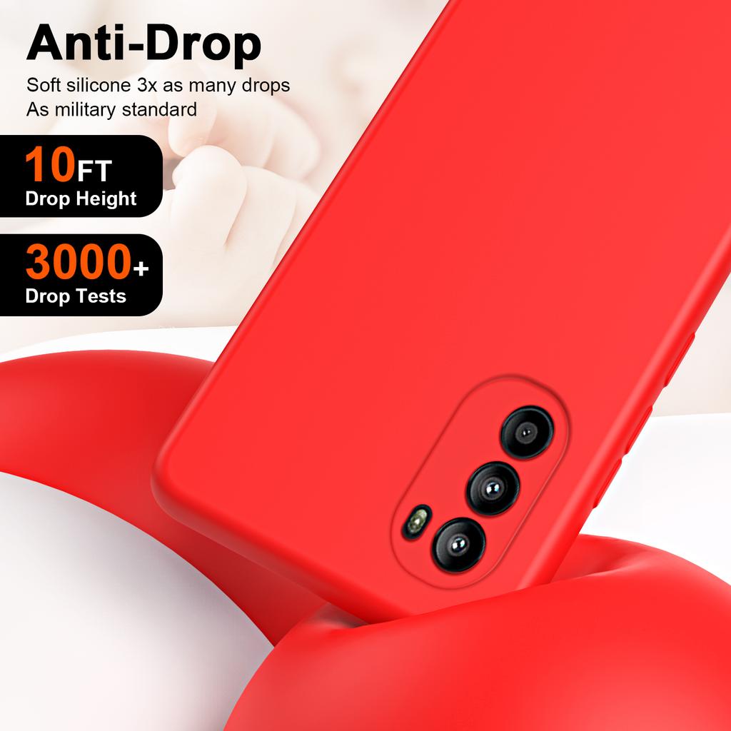 For Motorola Moto G82 5G/G52 4G/Moto G71s 5G Rubberized 2.2mm Thickness Phone Case Fiber Lining Cushion Soft TPU Back Cover