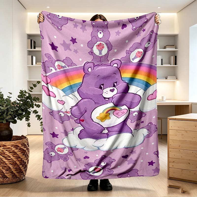 Care Bears Print Blanket - Soft & Comfortable, for Bedroom, Travel, Sofa, Home Decoration - Birthday Christmas Gift for Friend