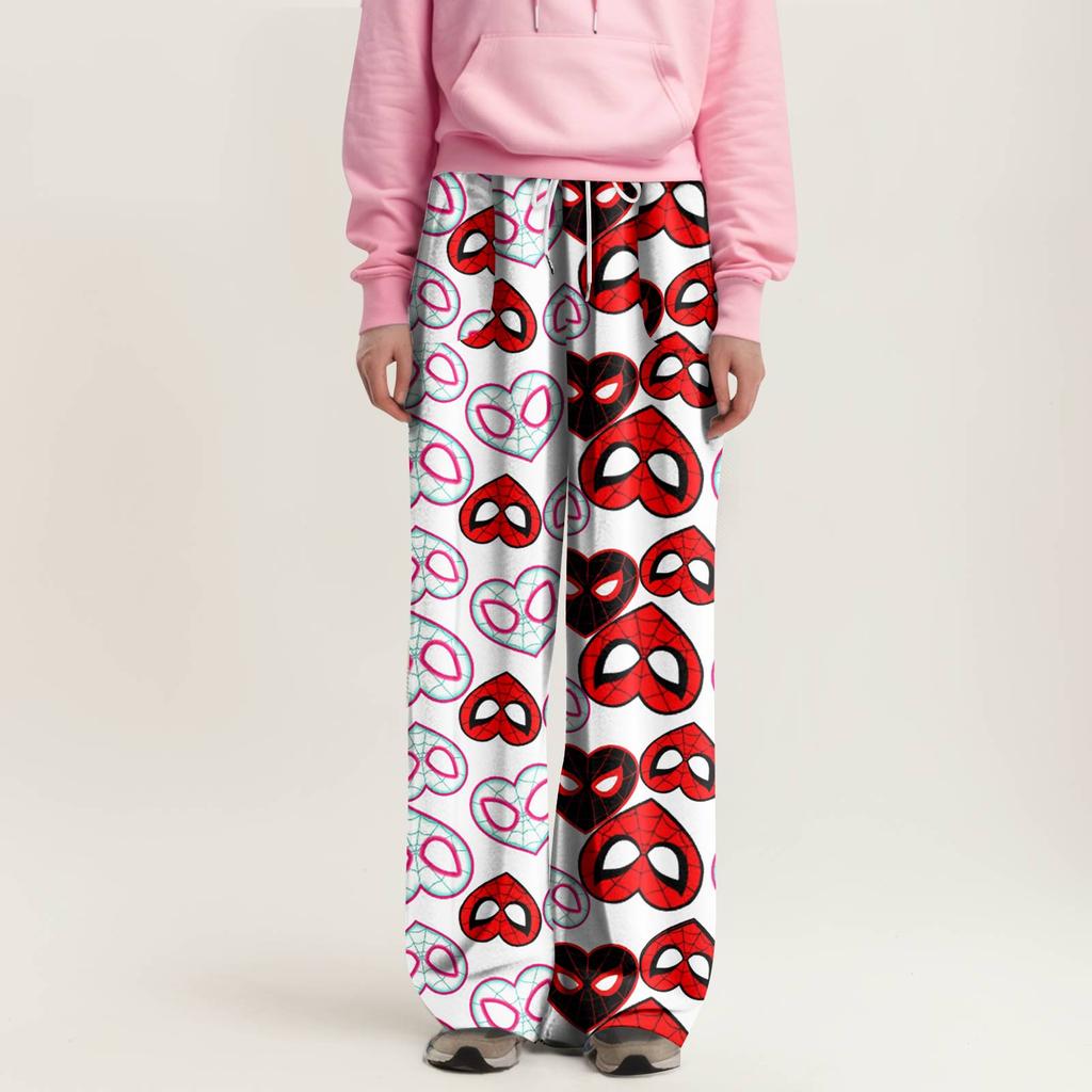 Anime Pajamas For Women Men Cartoon Unisex Couple All Over Print Bottoms Sleep Pajama Pants New Year Valentine Gifts