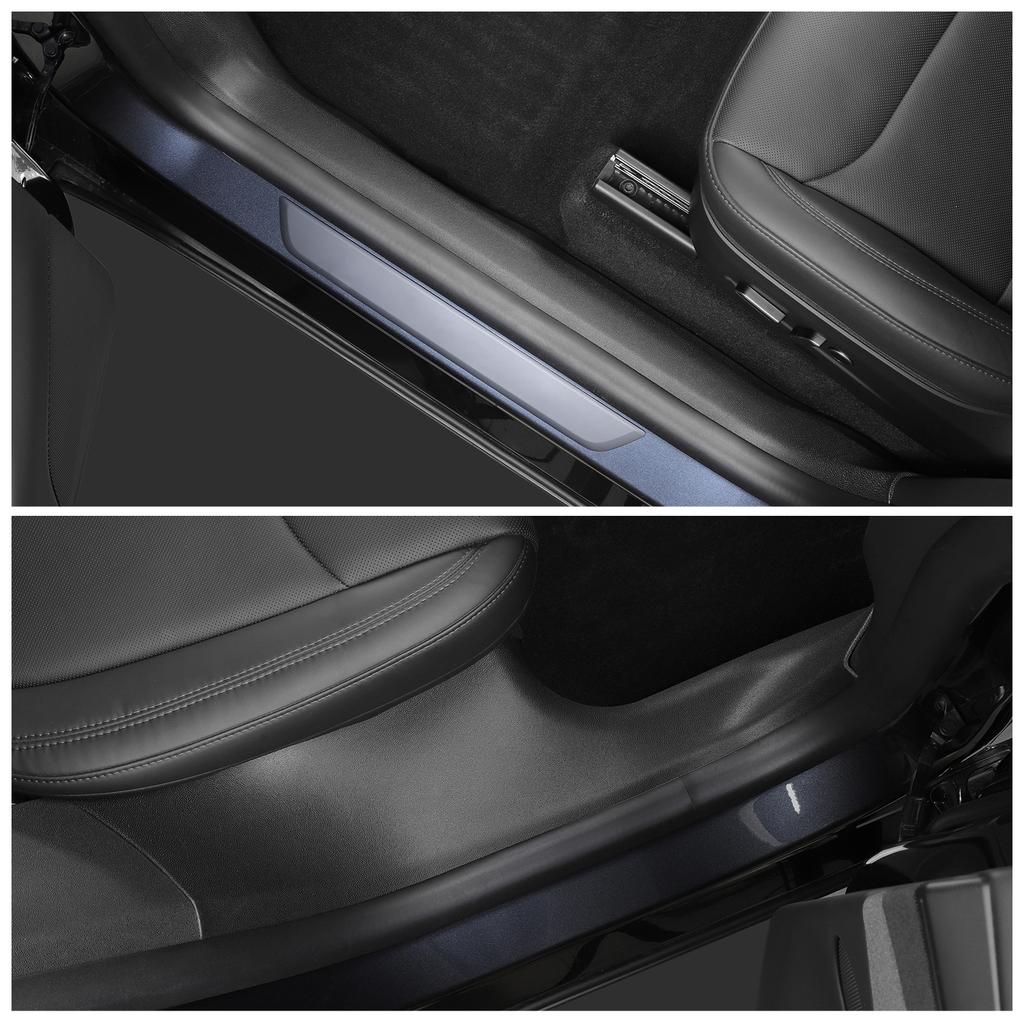 RHD для Tesla Model Y Launch 2025 Juniper Накладка на боковую часть центральной консоли, защита от ударов ногами, TPE, защита порога двери