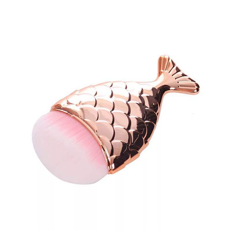 Румяна «Красивая русалка/ракушка», кисти для пудры, тональная основа для контура «рыба», модный макияж, растушевка, косметический инструмент, кисть для тональной основы