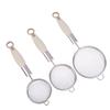 1/3Pcs Fine Mesh Flour Sieve 304 Stainless Steel Colander Juice Soybean Milk Filter Plastic Handle Oil Strainer Spoon Utensils