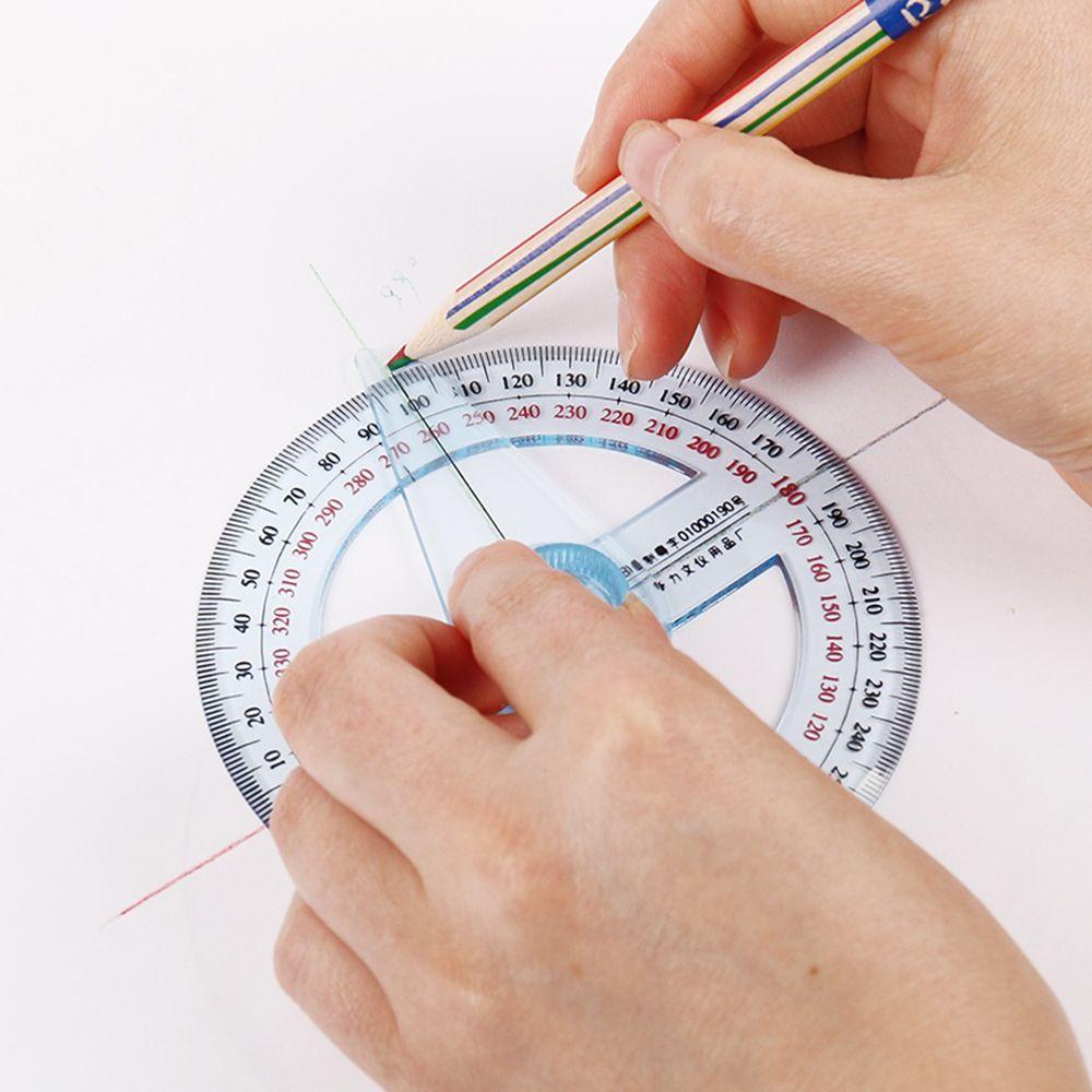 School Supplies Swing Arm 360 Degrees Protractor Goniometer Measuring Tools Pointer Angle Ruler