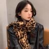 Fashion Sexy Leopard Women Winter Warm Scarf Tassels Shawl Cashmere Foulard Pashmina Hijabs Lady Scarves Wraps
