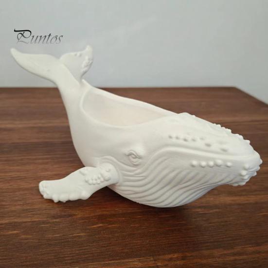 Полая коробка-кит, с желобом, 3D-печатная, в морском стиле, для украшения стола, для ювелирных изделий и мелких предметов