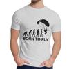 Good Cotton Skydiving Born To Fly T Shirt Unisex Graphic Print Young Style Fashion Oneck Homme Tee Shirt