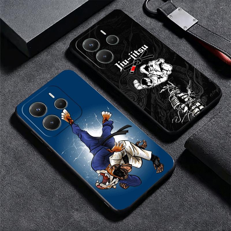Judo Jiu Jitsu BJJ Brazilian Soft Phone Case for Xiaomi Redmi Note 12 13 14 15 Pro Plus 11 12S 11S 11T 10 4G Black Cover Back Sh