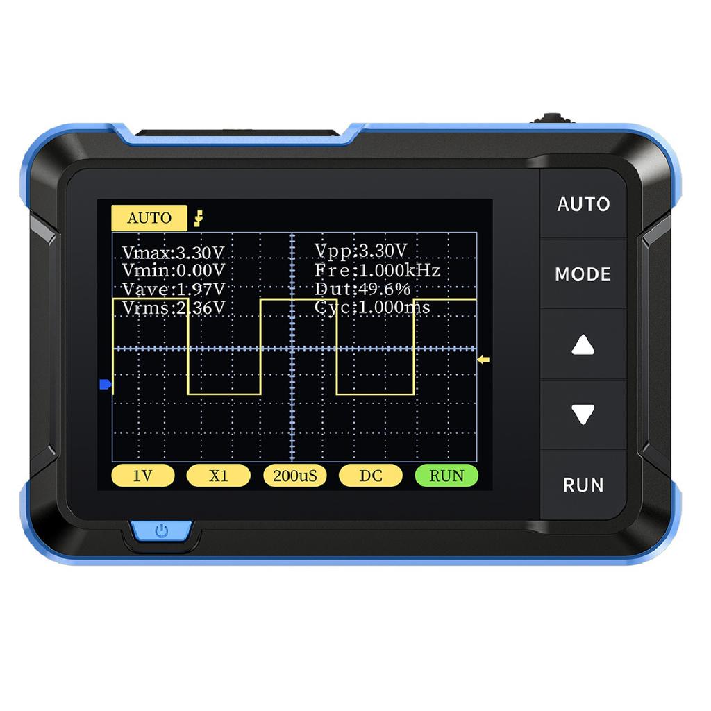 Handheld Oscilloscope Portable Digital Oscilloscope 2.5MS s Sampling Rate 200KHz Bandwidth 2.8 Inch LCD Display Auto