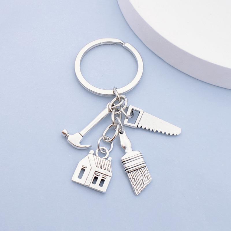 Европейская и американская мода DIY аксессуары дом, кисти, инструменты, ключи креативный архитектор, агентство недвижимости брелок