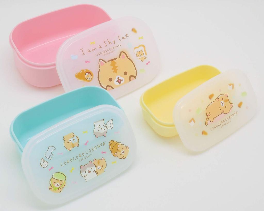 OSK Bento Box x x Height 13 x x Height x x Height Korokoro Cologna Seal Container 3 pieces Pink/Blue/Yellow SP-2=Approx. 11.8 7.1 4cm, SP-3=Approx.
