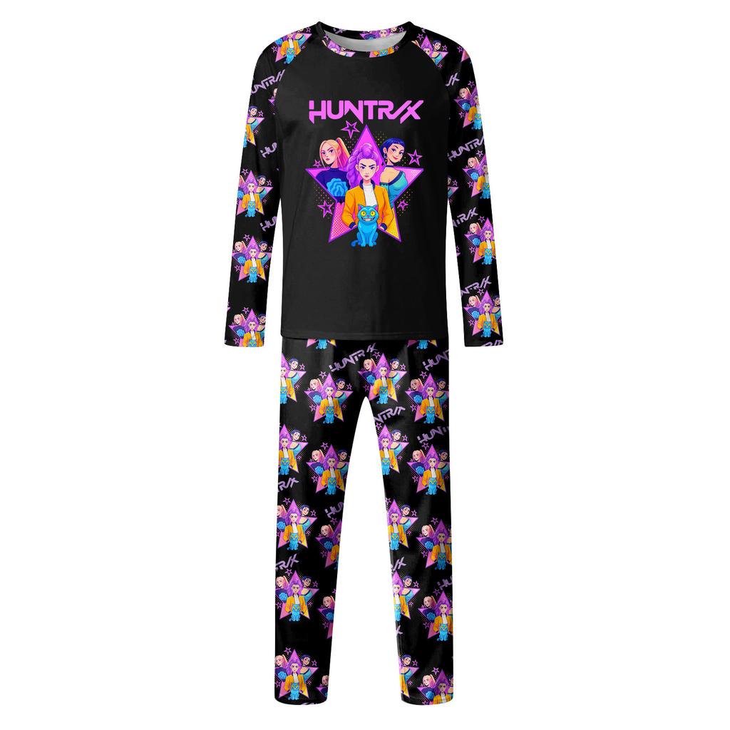 Мультяшный принт с буквами, семейный комплект с длинным рукавом, костюм родитель-ребенок, домашний костюм, осень