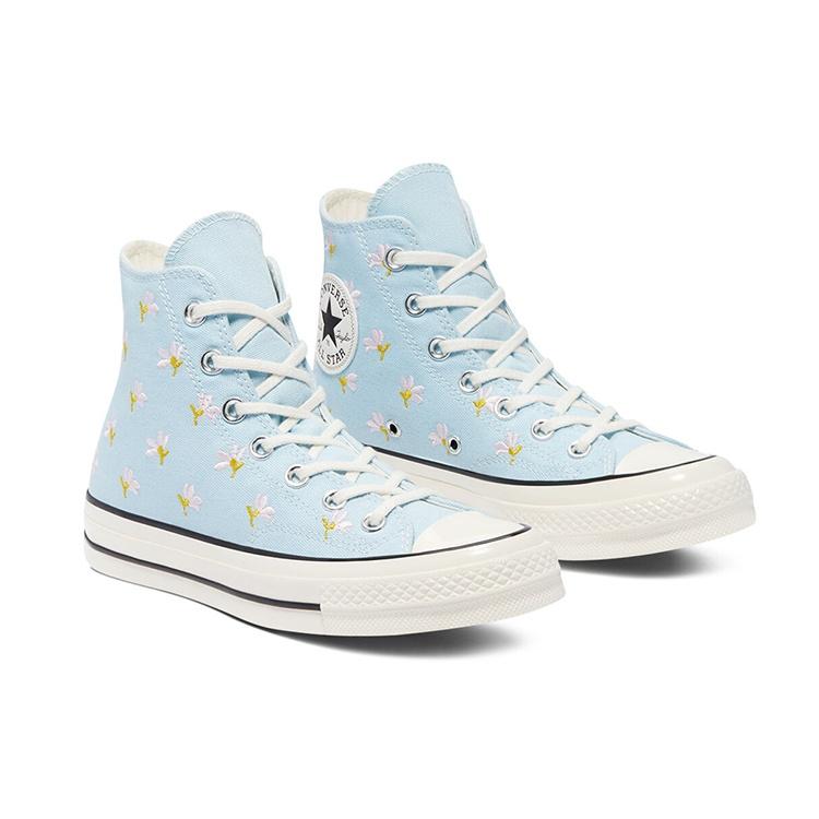 (WMNS) Converse Chuck 70 High 'Embroidered Floral Print - Chambray Blue' Women's 570917C
