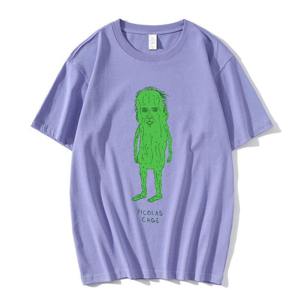 Picolas Cage T Shirt Unisexs Nicolas Cage T Shirt Nicolas Cage Funny Weird Creepy Raising Arizona Green Pickles Valley T Shirts