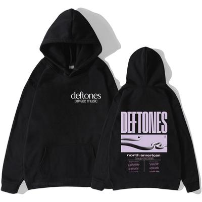 Deftones Североамериканский тур Август - Сентябрь Худи Рок-группа Музыкальный Альбом Тур Свитшот Хип-Хоп Флис Уличная одежда