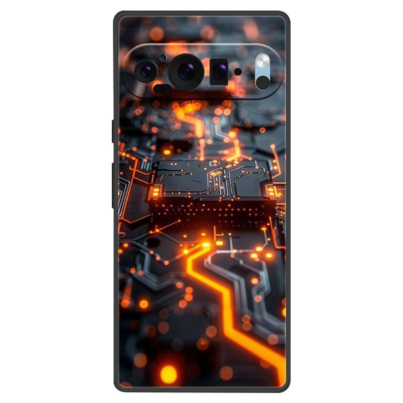 For Google Pixel 9 Pro XL Case Cool Painted Silicone TPU Soft Cover For Googe Pixel 9 9 Pro 8A Cases Black Protective Shells