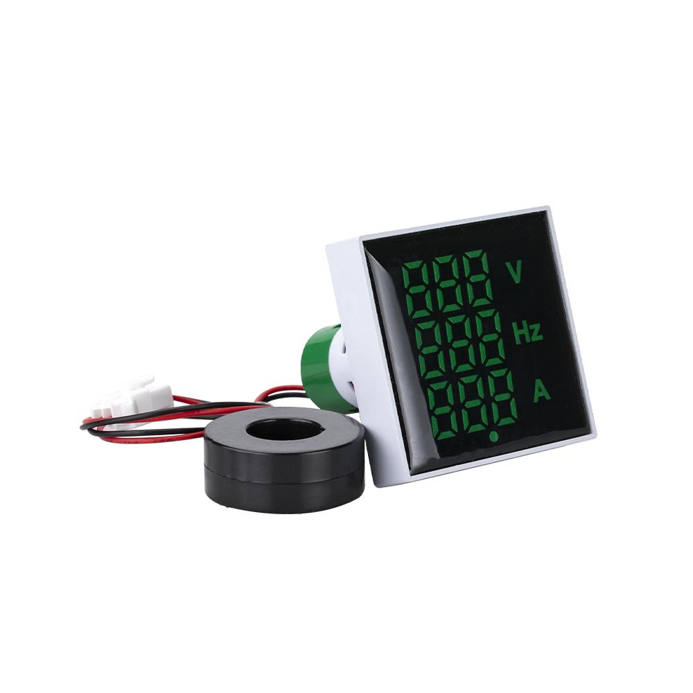 3in1 New Square Large Size Voltmeter LED Screen Display 60-500V AC Current Indicator Digital Voltage Multi Color Option