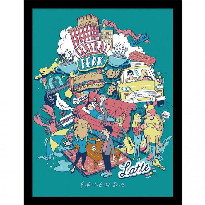 Friends Анимационный монтажный плакат к 30-летию в рамке