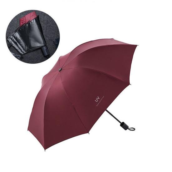 Yousheng Folding Umbrella Compact UV Protection Tri-fold Umbrella Windproof Rainproof Travel Umbrella for Outdoor