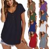 Stylish Women's Summer Short Sleeve Blouse In Vibrant Colors Plus Size Casual Tunic