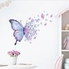 Purple Butterfly Wall Stickers For Bedroom Living Room Decoration Girls Room Wall Decals Removable Wallpaper PVC Murals