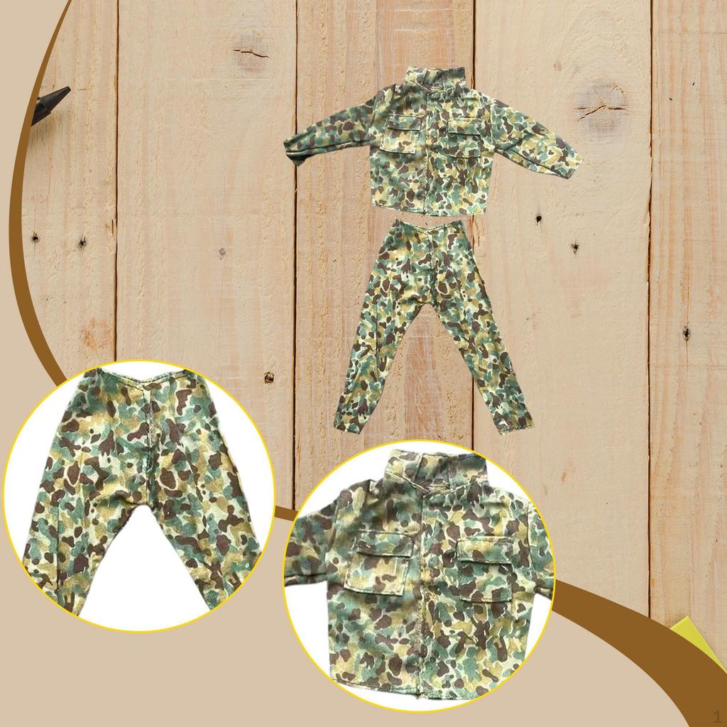 1:Одежда для экшн-фигурки масштаба 6 Пальто Брюки Комплект униформы Миниатюрная мужская одежда Костюм для куклы для