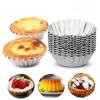 200Pcs Ripple Egg Tart Molds Aluminum Foil Cupcake Mold Disposable Cake Cookie Pudding Jelly Mold Kitchen Baking Tool Cake Molds