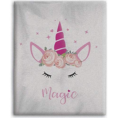 Бросок из флиса с единорогом 130 x 160