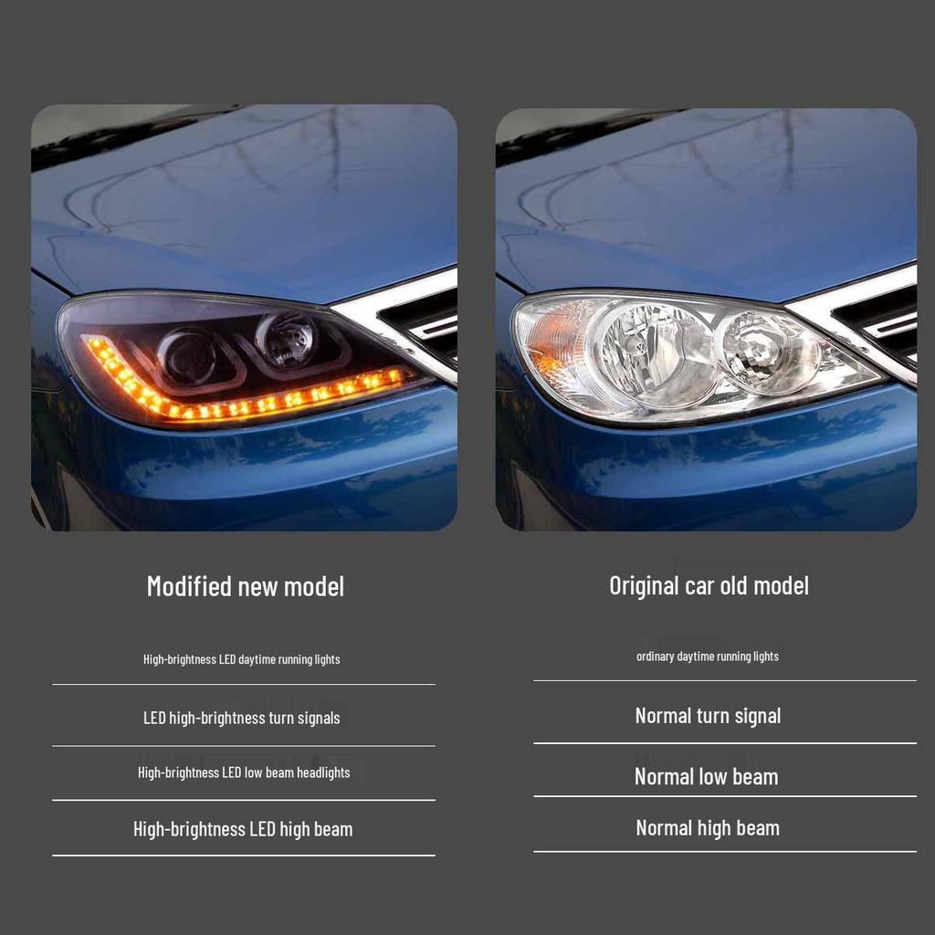 Светодиодная сборка фар с ДХО и поворотниками для Volkswagen Lavida 08-12