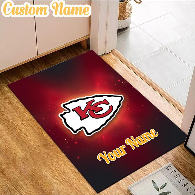 Custom Name Chiefs Helmet Rug, Office Rug, Chair Rug, Carpet for Living Rooms, Doormat Game Rug Home Decor Christmas Gifts