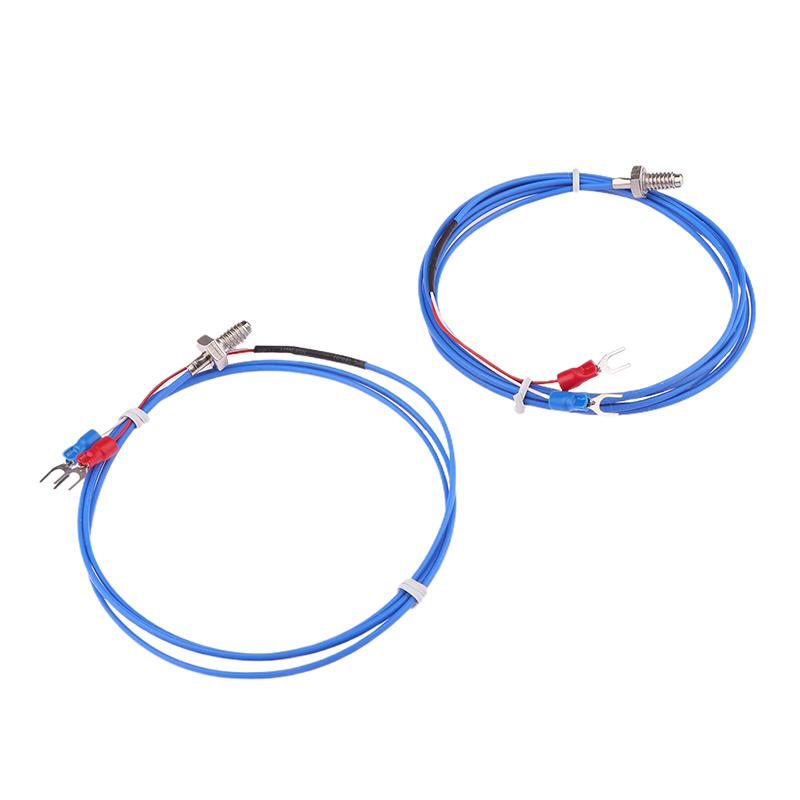 Термопара K/Pt100 типа M3 M4 с медным винтом, с высокоточным водонепроницаемым кабелем из ПТФЭ длиной 0,5/1/2 м, датчик температуры для 3D-принтера