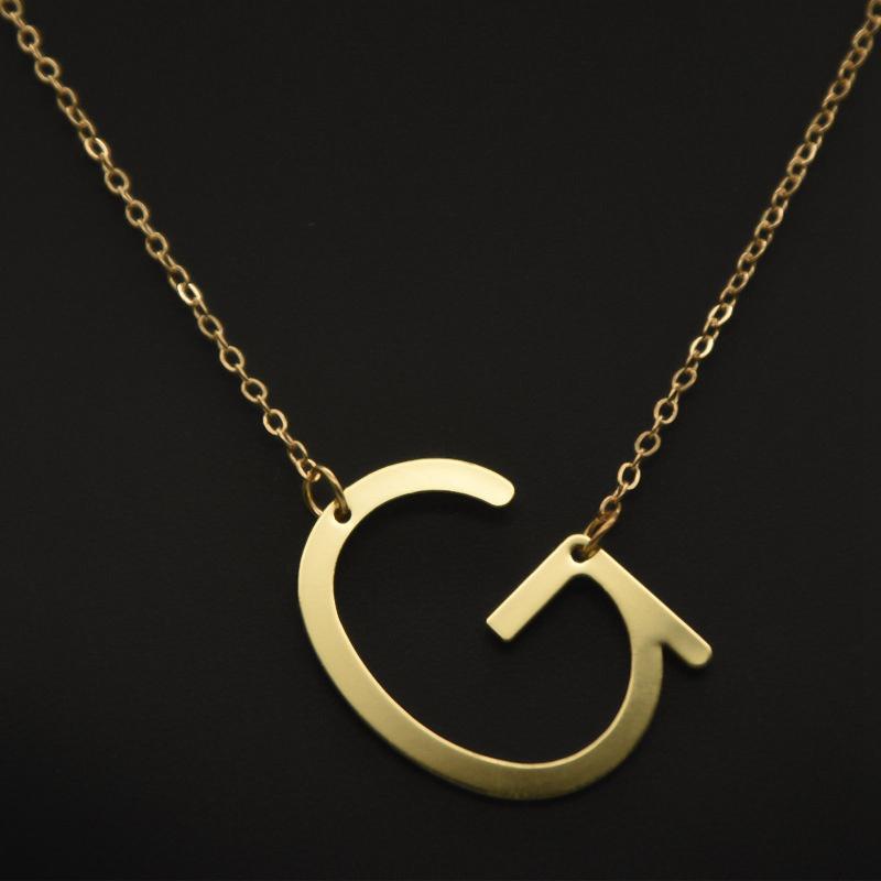 Женское ожерелье из 26 английских букв с орнаментом, пульсирующая цепочка, персонализированное ожерелье с буквами