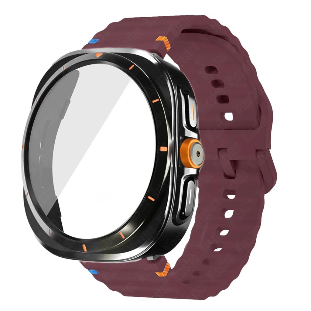 Переход на Ultra Case+Band для Samsung Galaxy Watch Ultra Обновление до Galaxy Watch 7 6 40мм 44мм Закаленное Стекло Защитная Пленка для Экрана