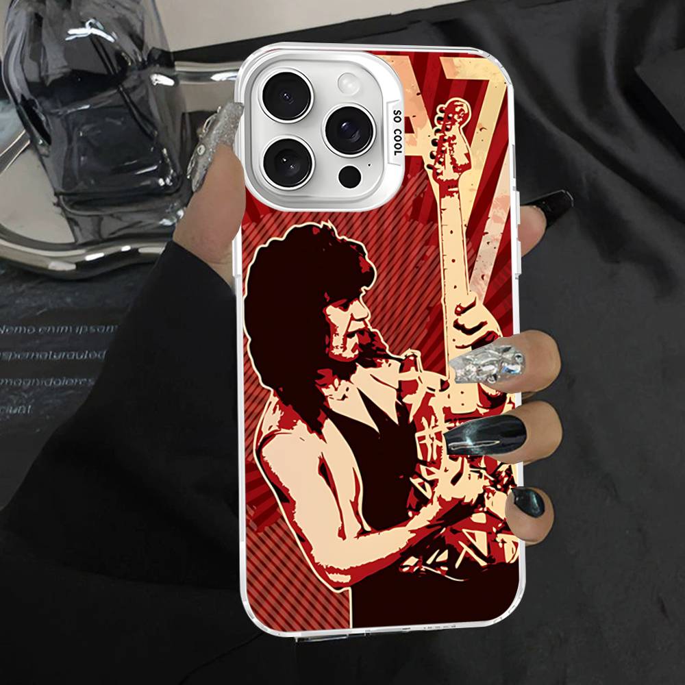 E-Eddie Van H-Halen Певец Цветной Чехол Для Телефона Для IPhone 17 16 15 14 13 12 11 Pro Max Plus Pro Корпус