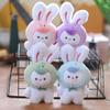 Adorable Plush Bunny Keychain Cute Rabbit Bag Charm Soft Stuffed Animal Doll