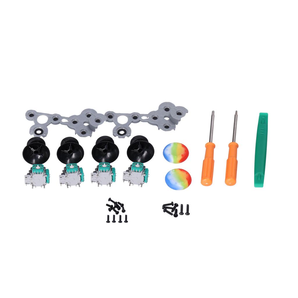 QM21070941 Joystick Replacement Kit Silicone 3D Analog Gamepad Thumbstick Repair Kit for Xbox One
