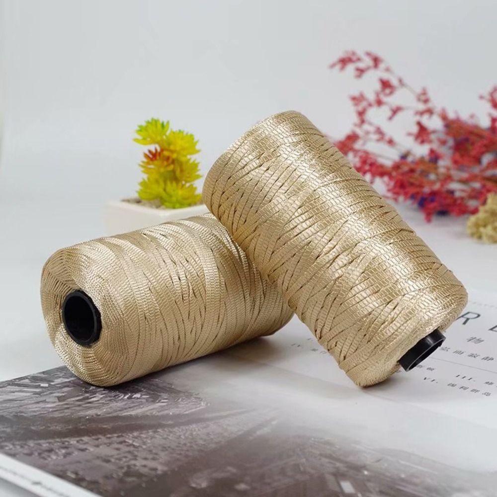 Новая летняя легкая пряжа из вискозы для вязания крючком, шелковая нить, плетеная вручную, шапка для вязания крючком, ледяная веревка