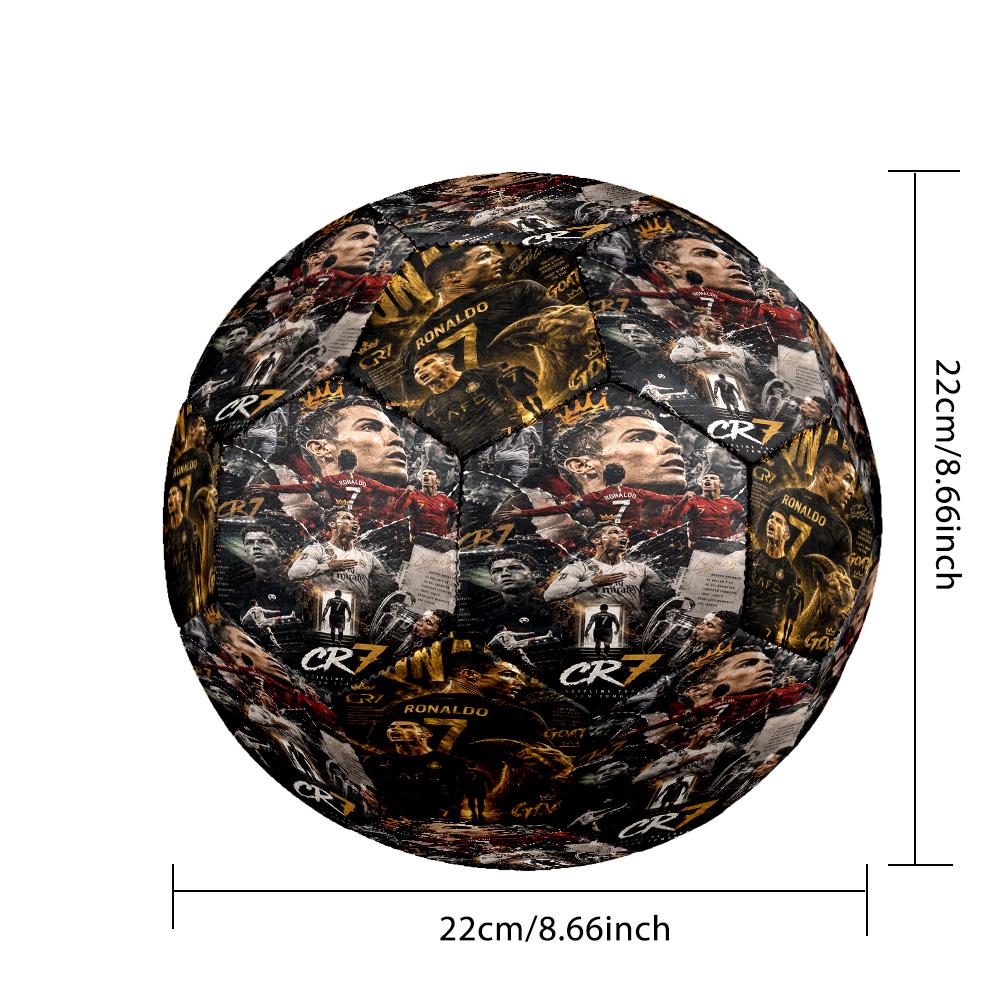 Ronaldo's Zidane's Artistic Legacy Size 5 Soccer Football Machine Sewn Indoor/Outdoor Universal Football Sports Enthusiast Gifts