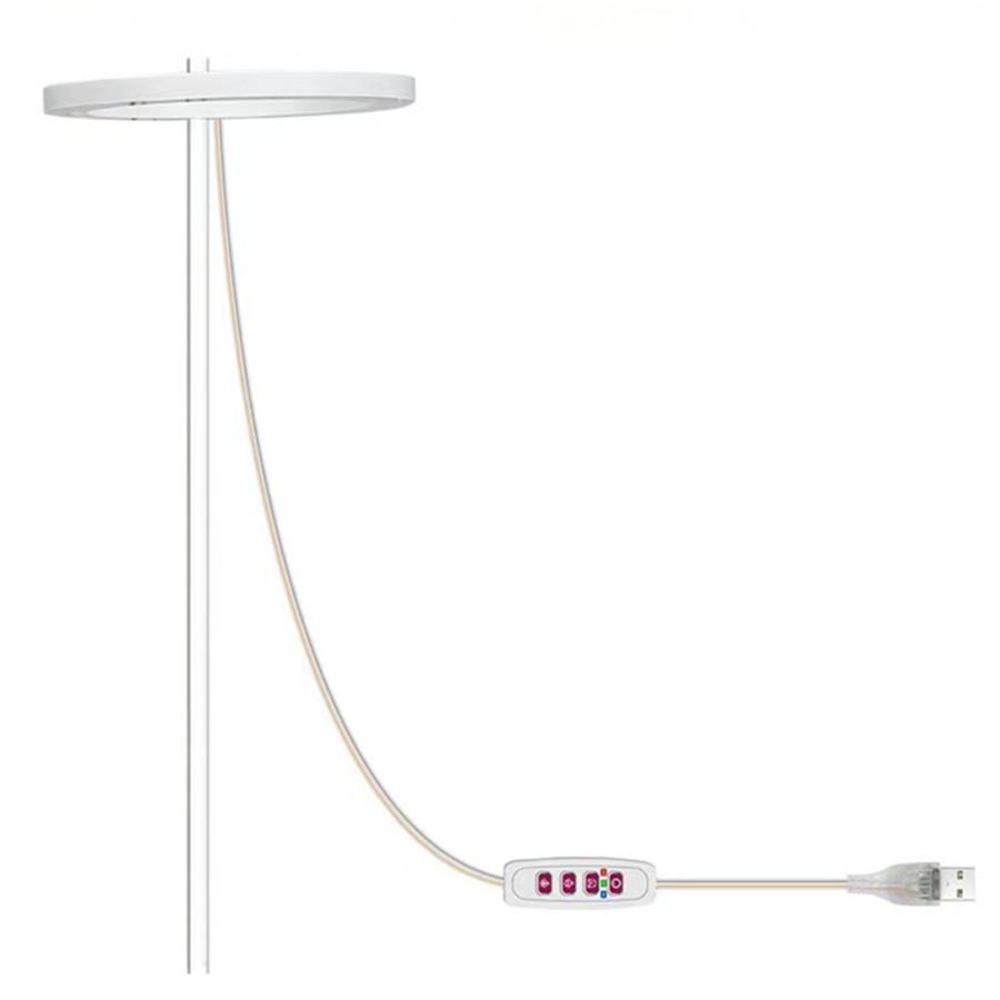 Светодиодный светильник с таймером 8/12/16 ч, полный спектр для комнатных растений, USB-кольцо, фитолампа, светильник Halo, регулируемый солнечный свет для суккулентов