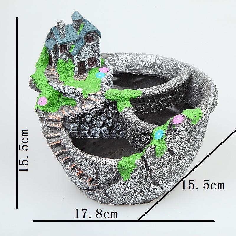 Цветочный горшок для суккулентов, цветочный горшок из смолы, настольный держатель в горшке, домашний садовый декор, держатель для растений