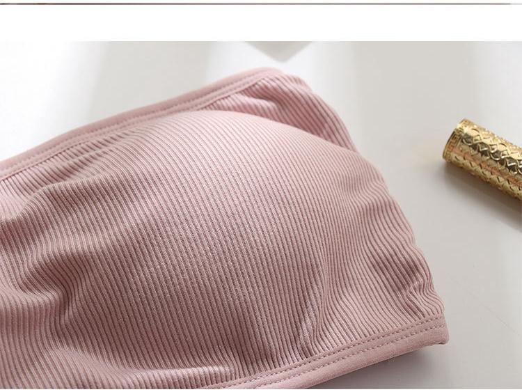 Женский бюстгальтер-бандо без бретелей с перекрещивающейся спинкой - Защита от открывания, дышащий и тонкий, с цельной чашкой